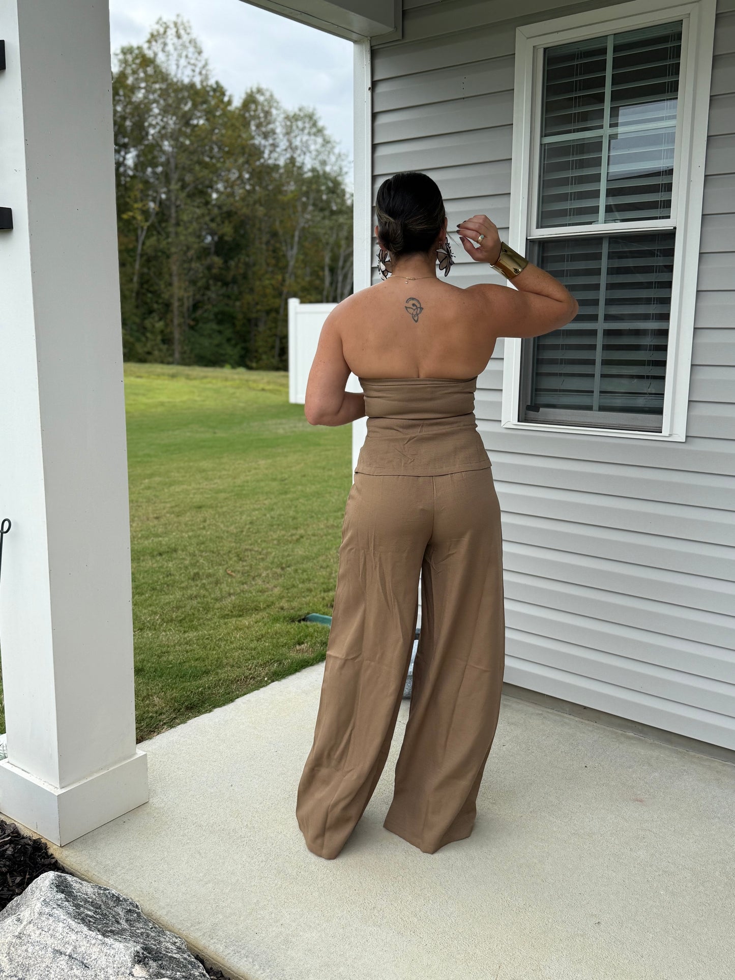 Mocha Vest Pant Set