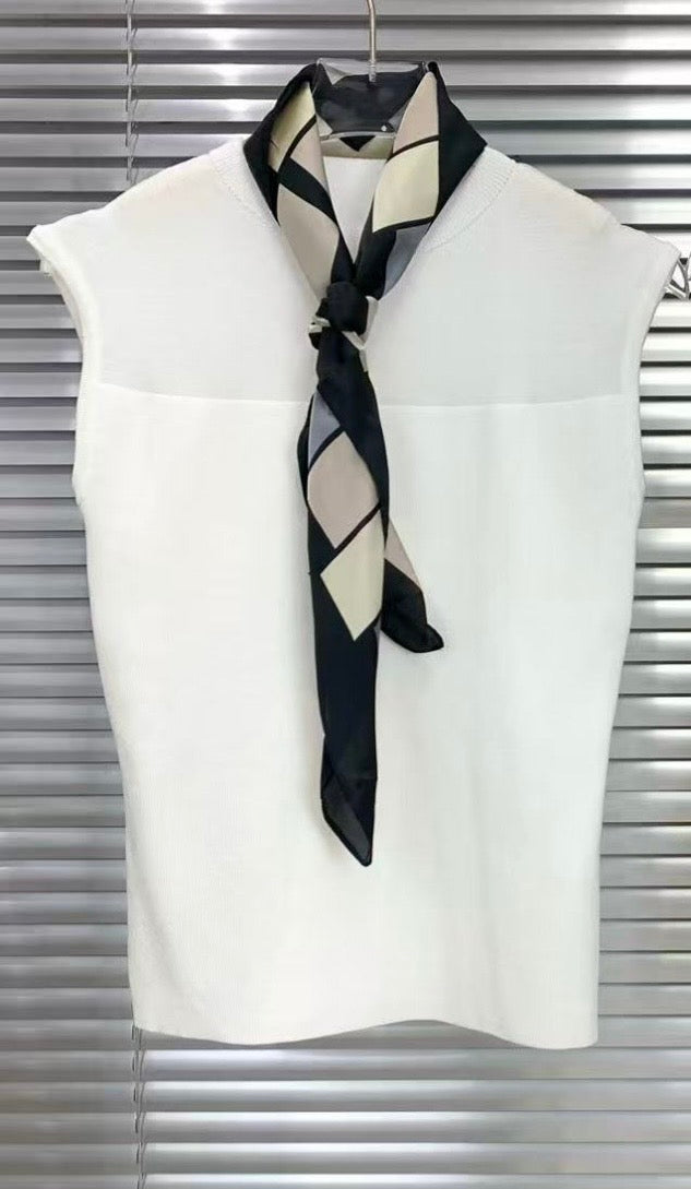 Scarf White Top