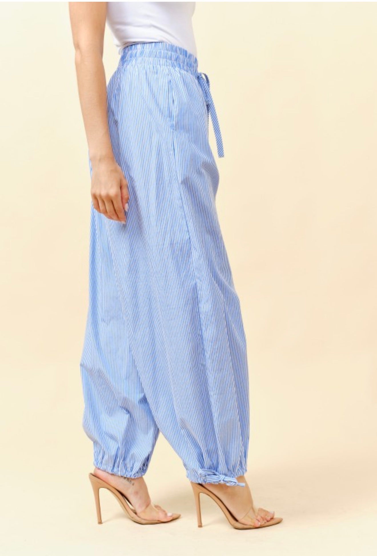 Blue Stripes Balloon Pants