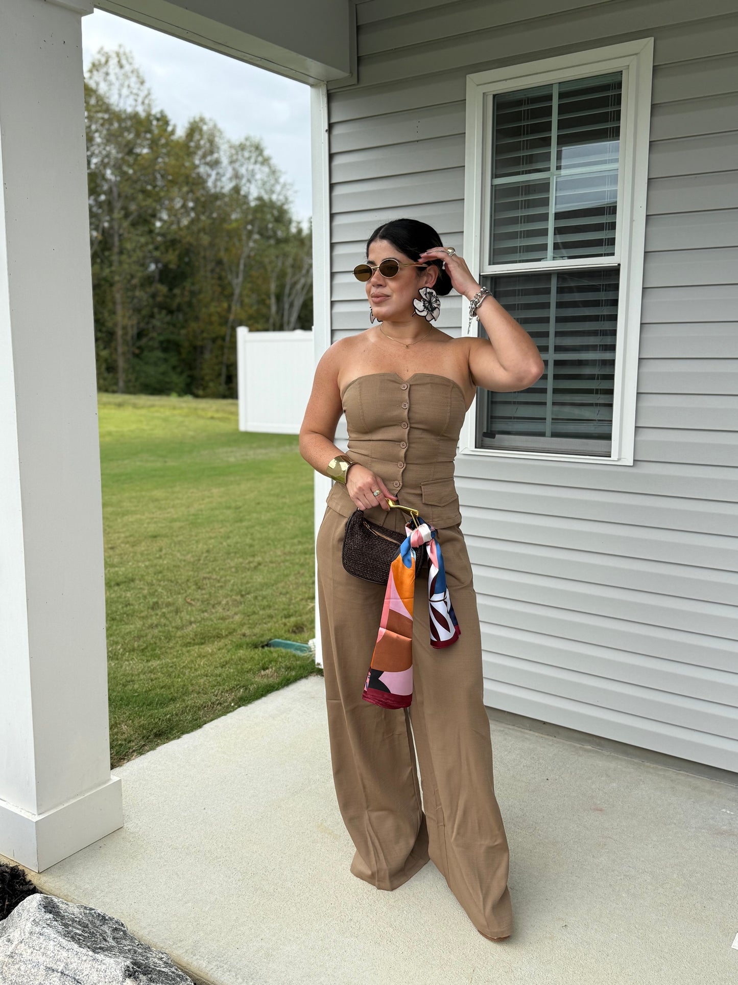 Mocha Vest Pant Set