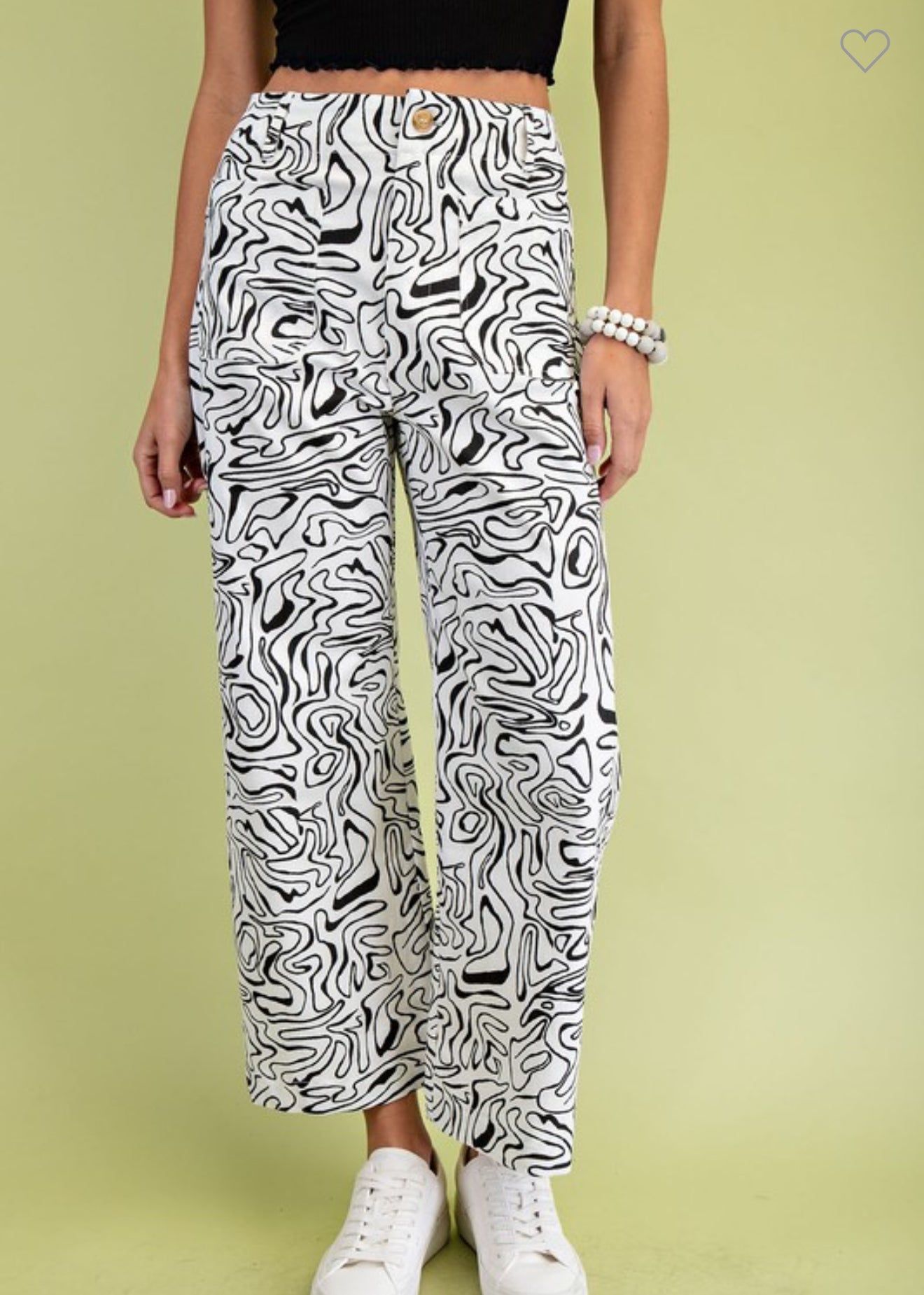 Black Stripes Ankle Pant