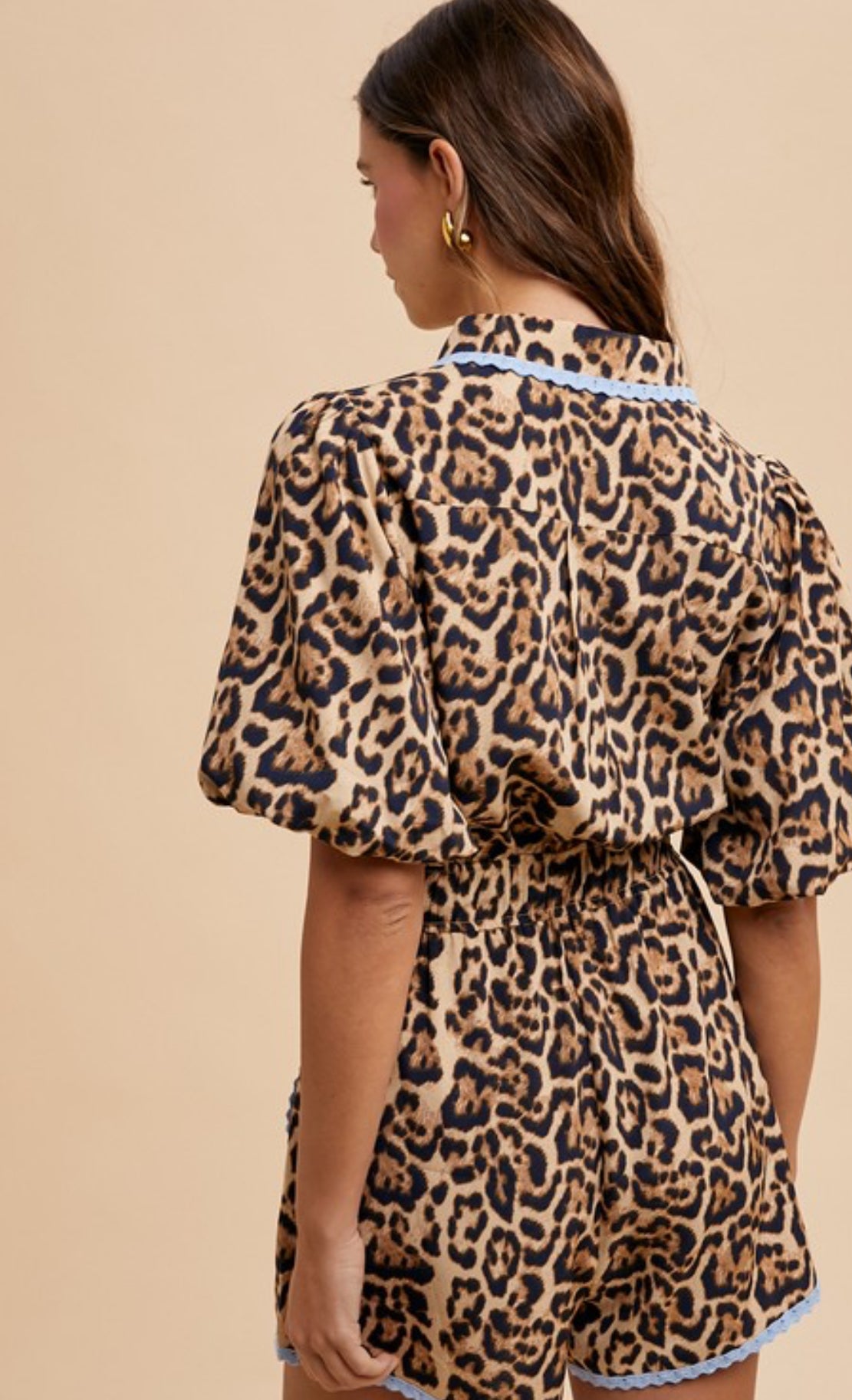 Midnight Leopard Romper