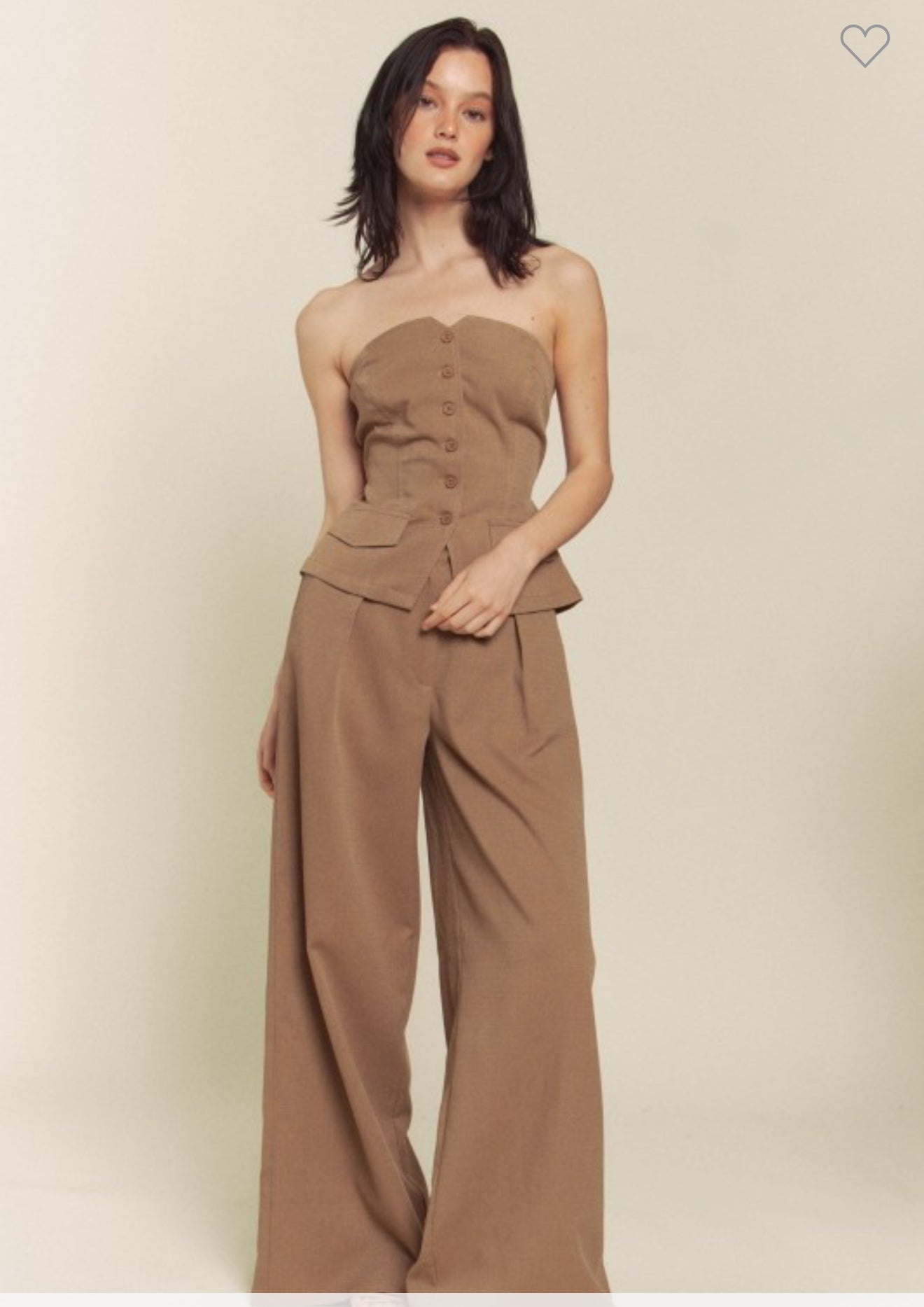 Mocha Vest Pant Set