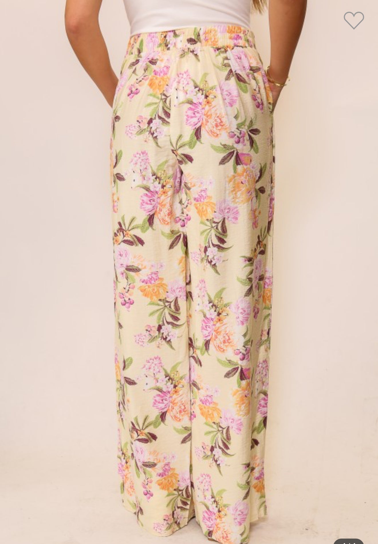 Lavender roses Linen Pants
