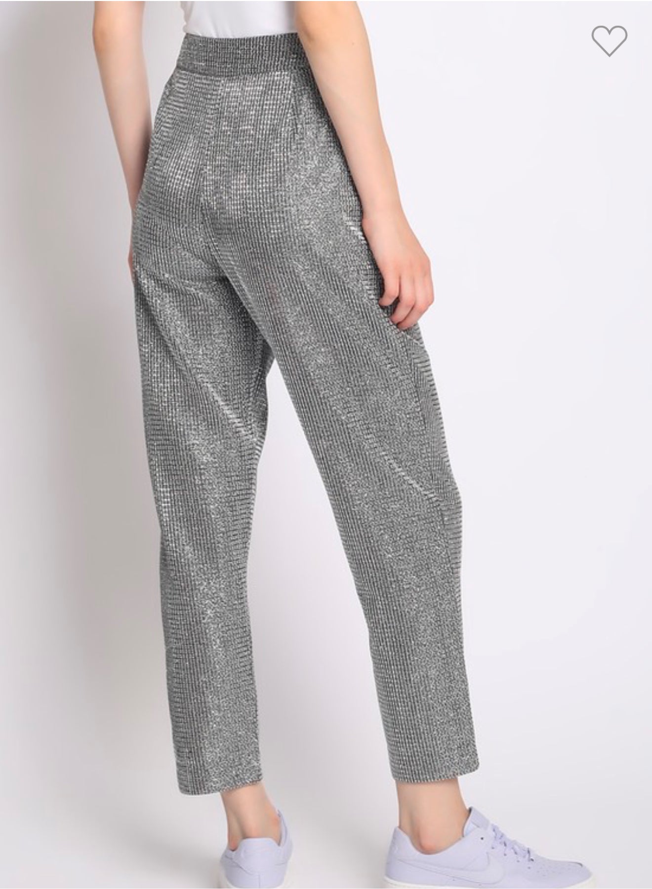 Glitter Silver Pants