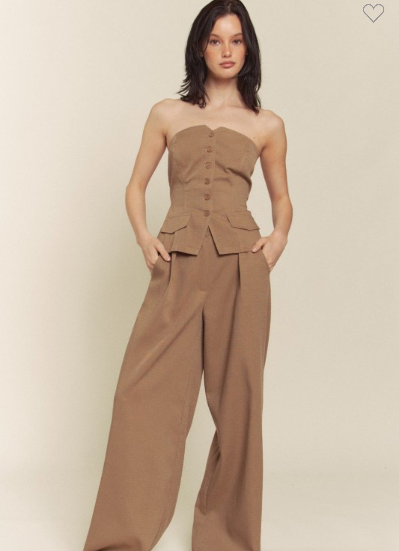 Mocha Vest Pant Set