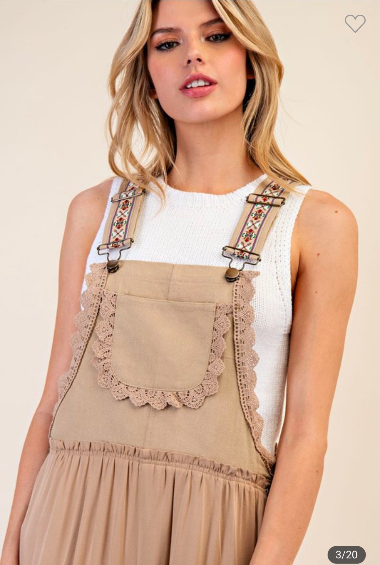 Cocoa Lace Trim Jumpsuit