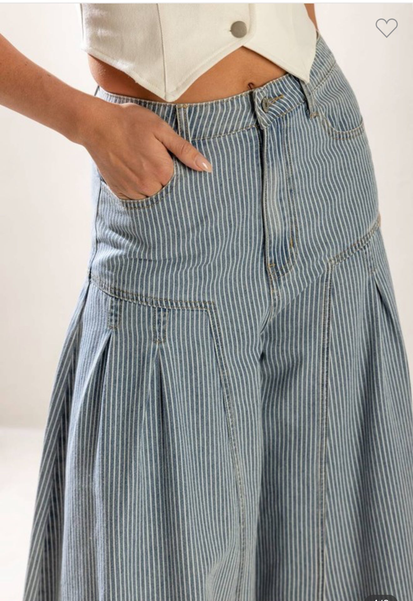 White Stripes Denim