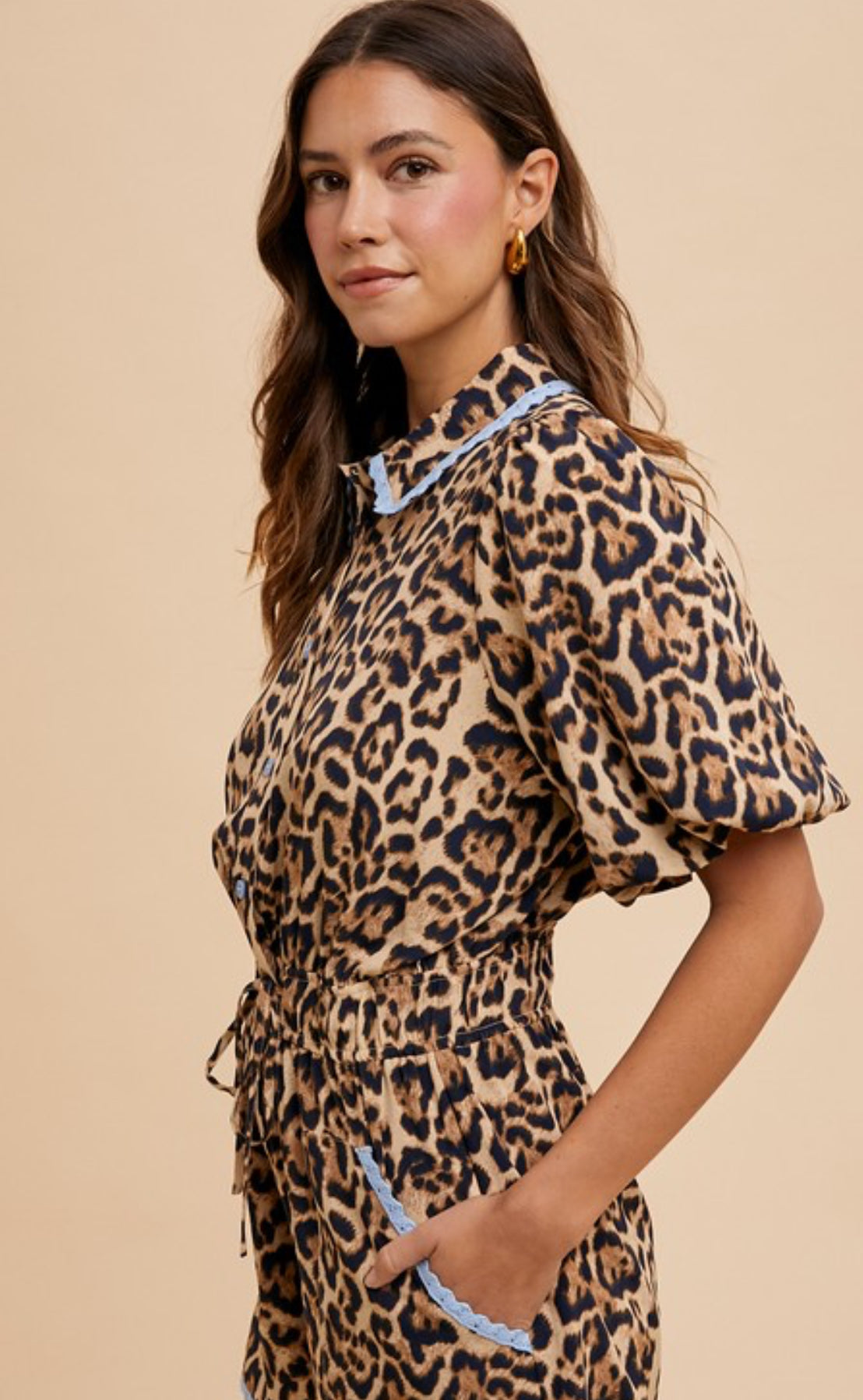Midnight Leopard Romper
