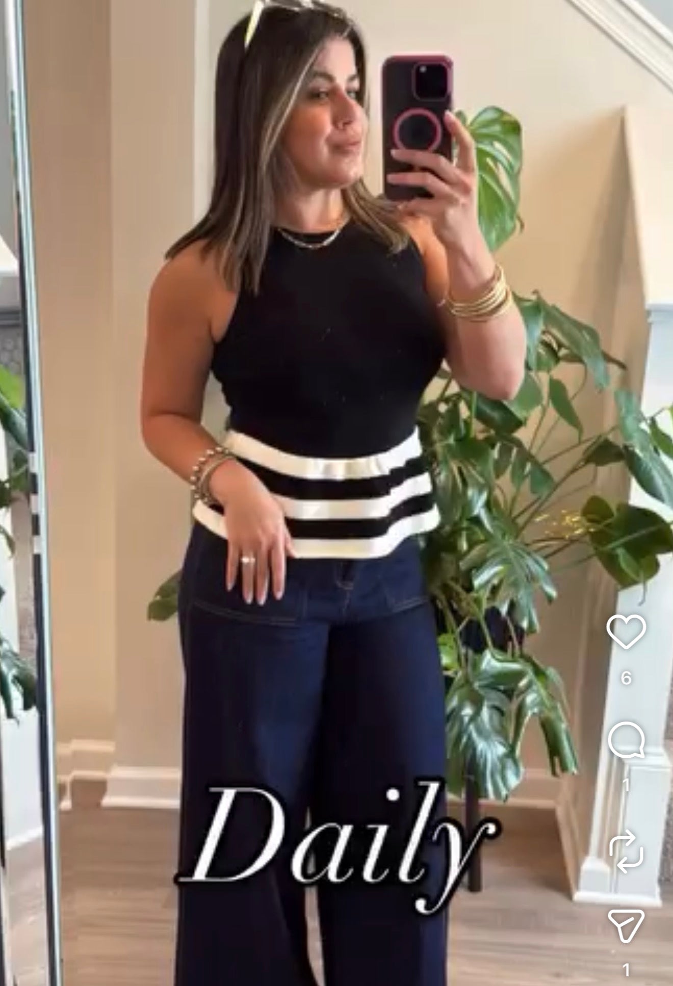 Black Ruffle Sweater Top