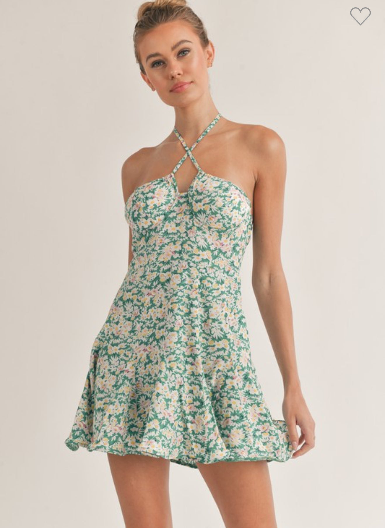 Flower Halter Dress