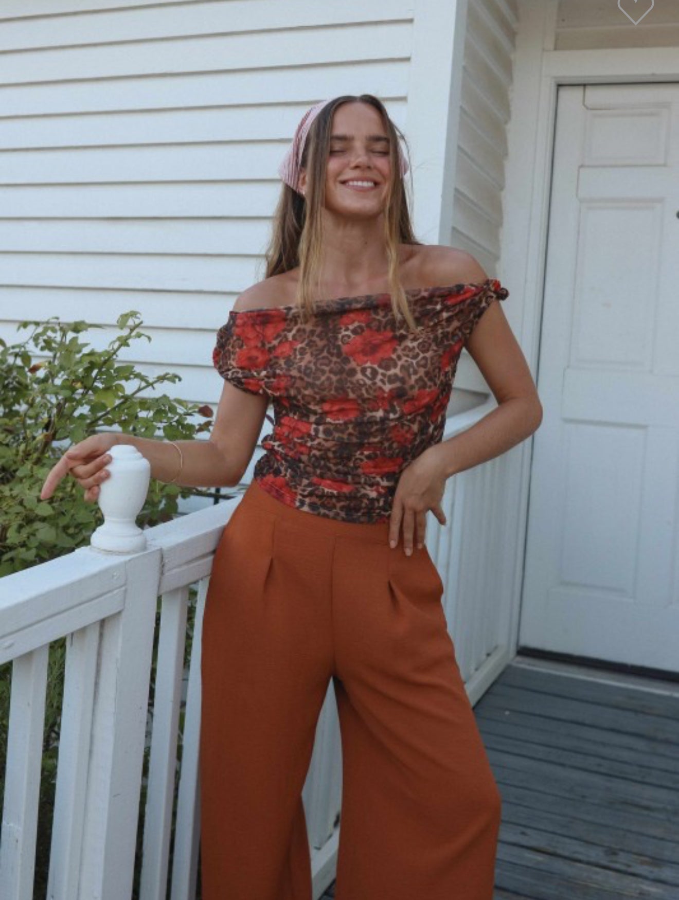 Leopard Mesh Top