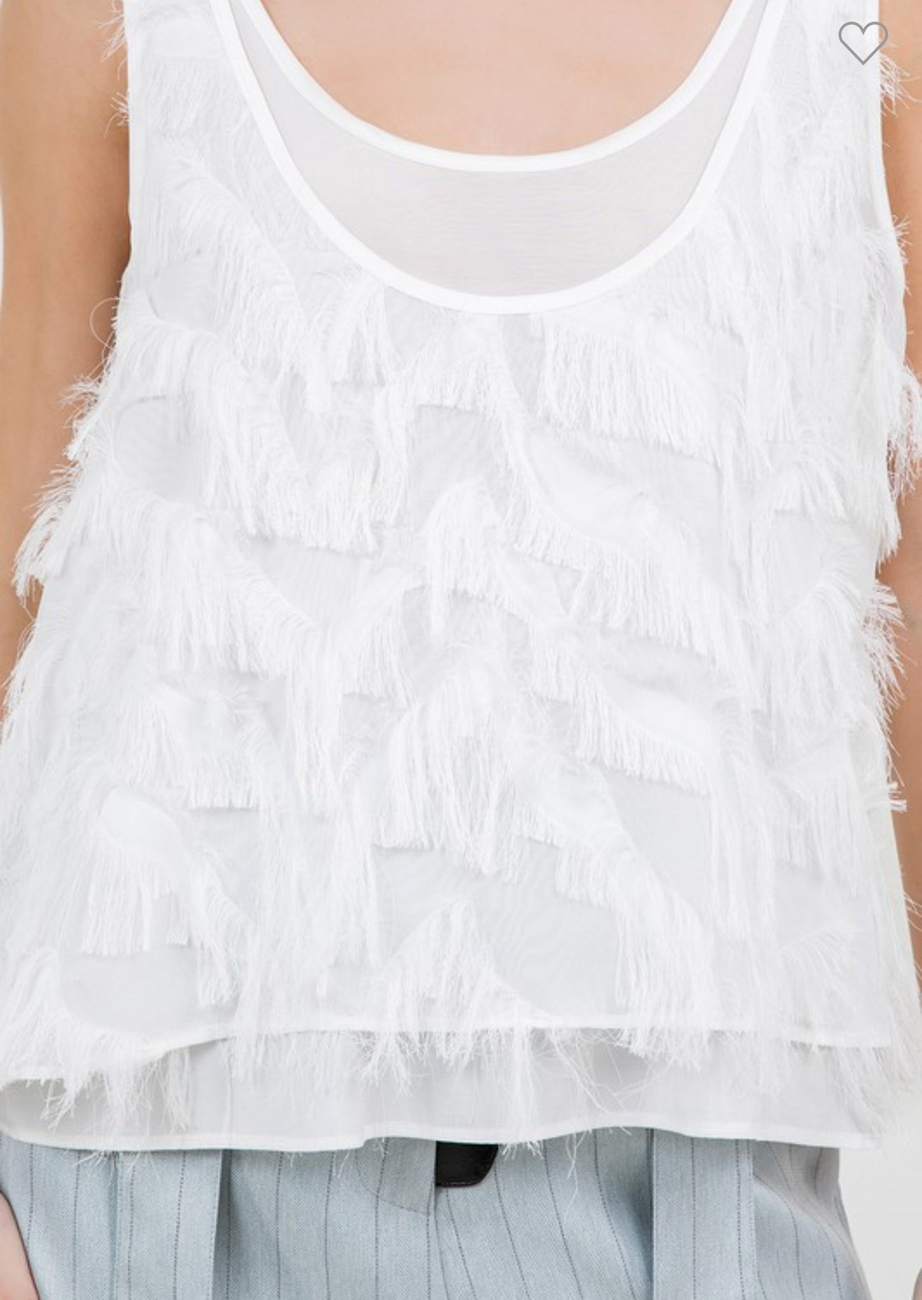 Fringe Tan Top