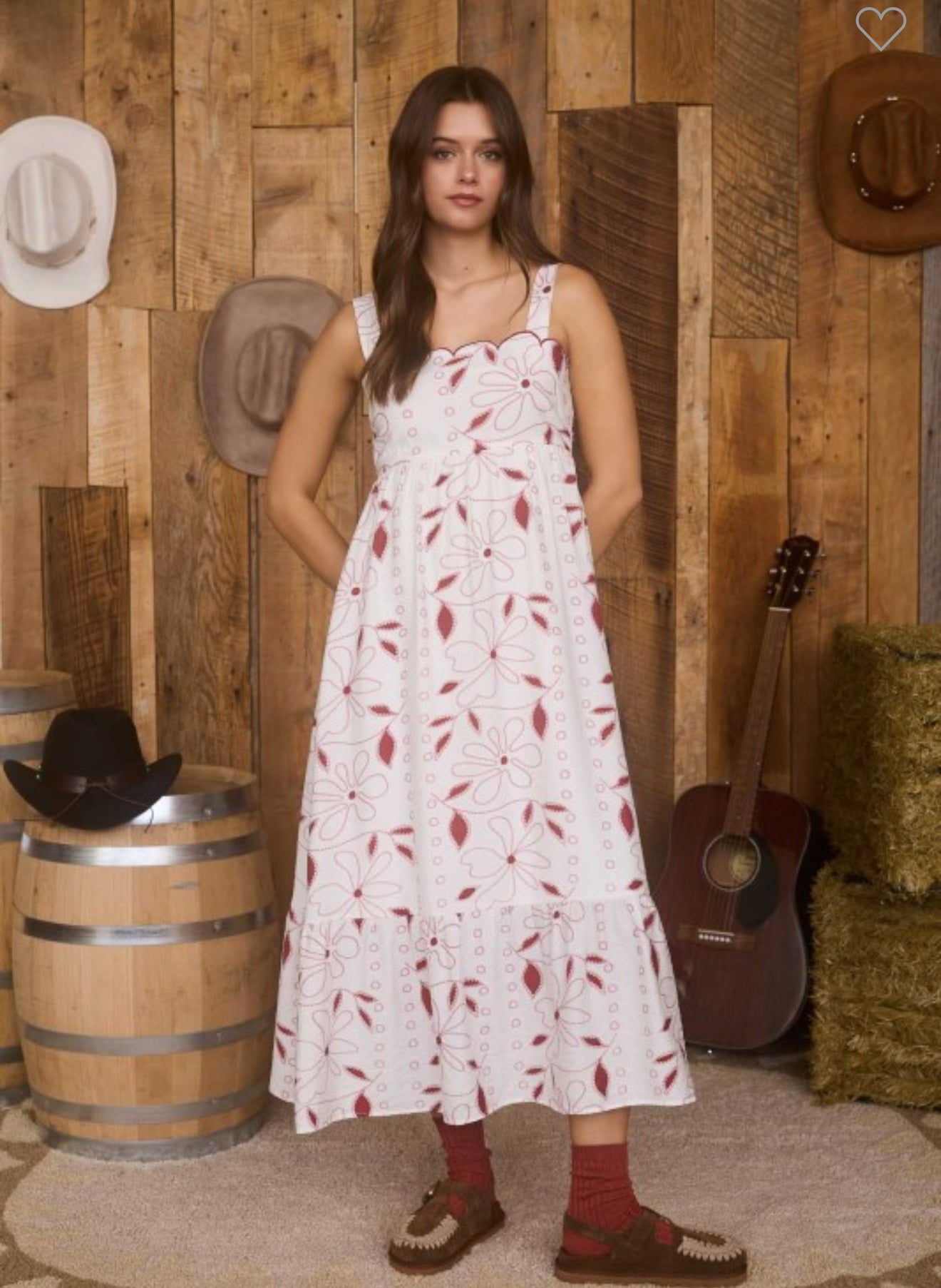 Floral Burgundy Midi Dress