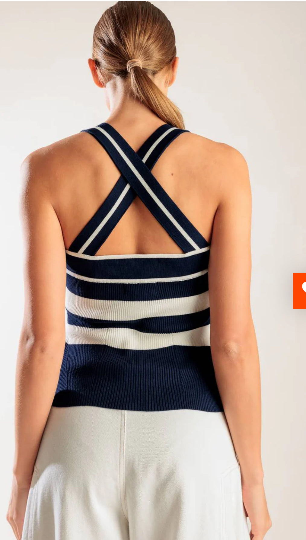Nautical navy Stripes Top