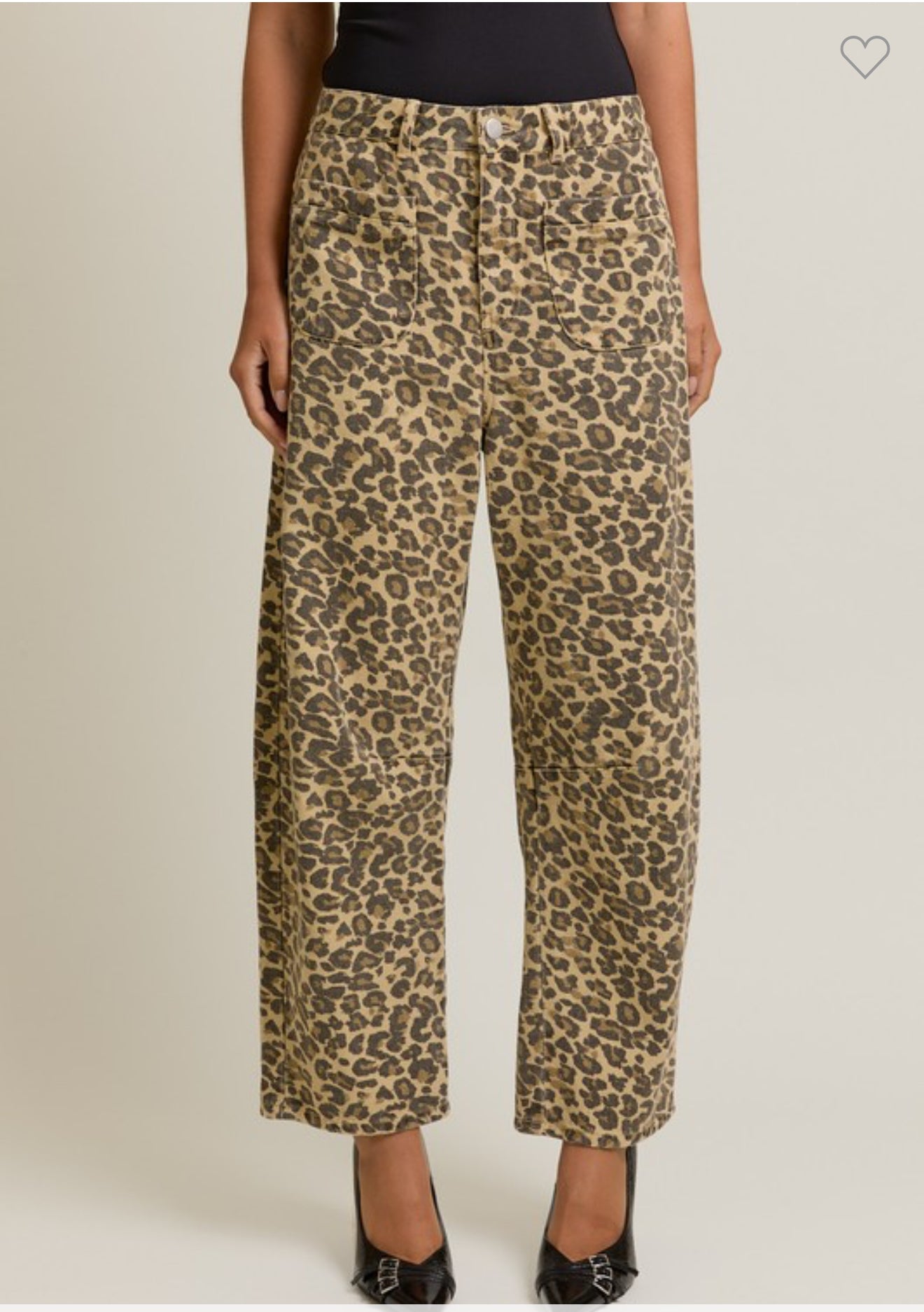 Leopard Barrel Pants