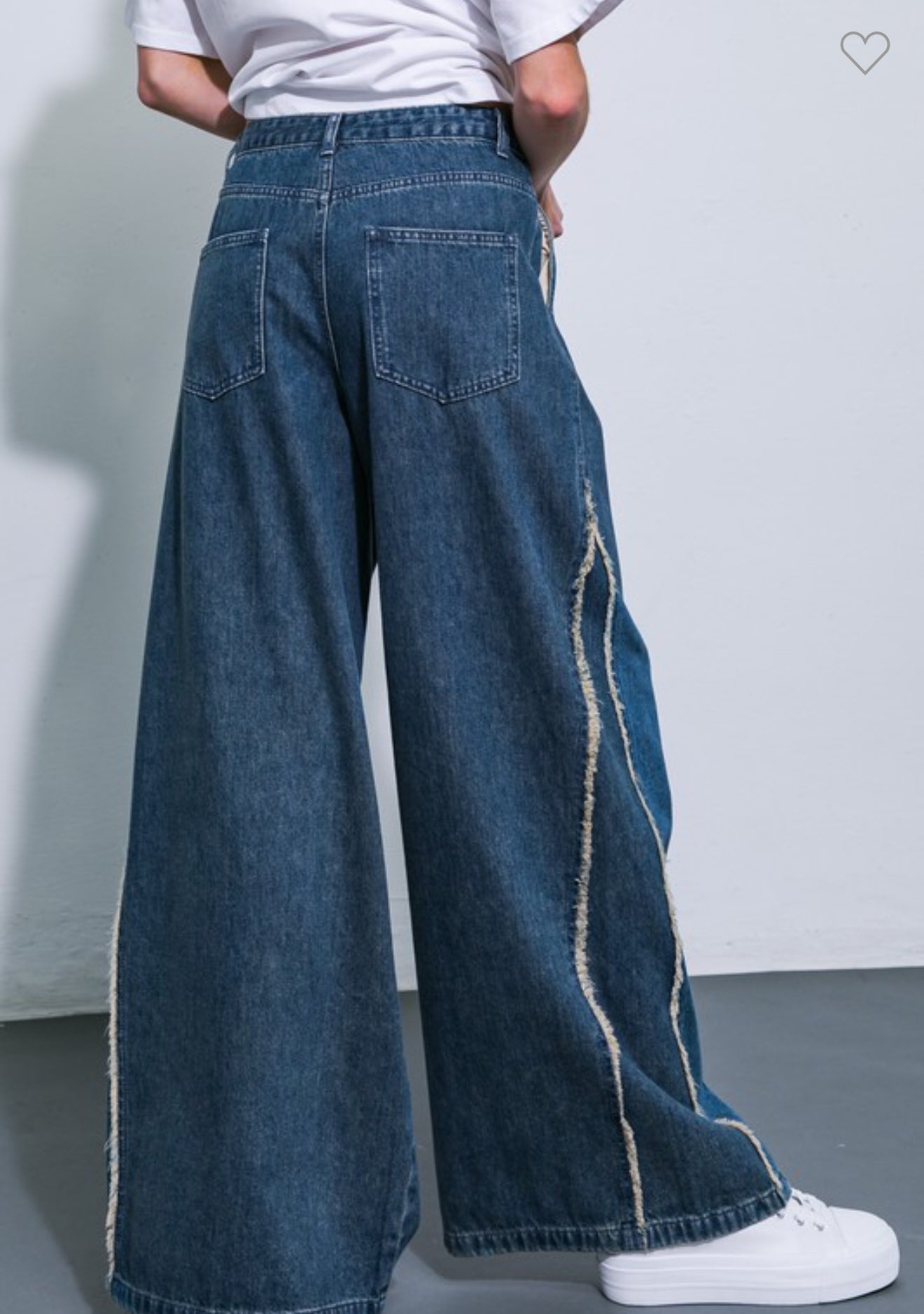 Fringed Side Indigo Denim