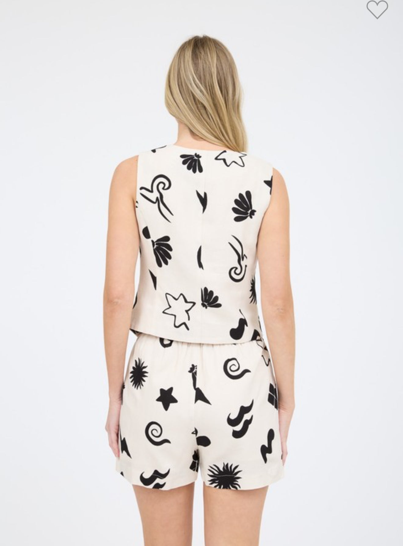 Black Graphics Short Set