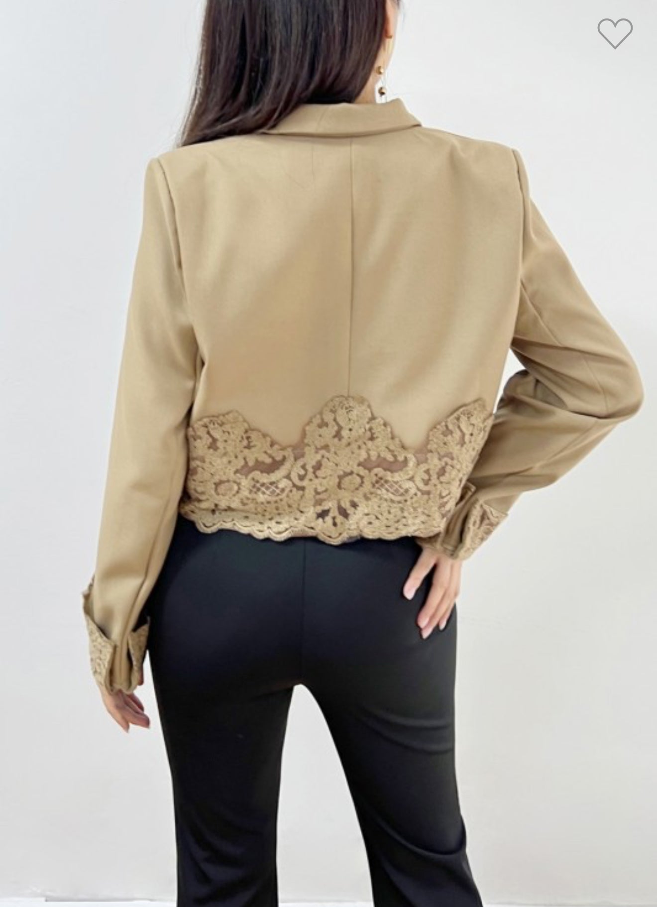 Khaki Lace Blazer