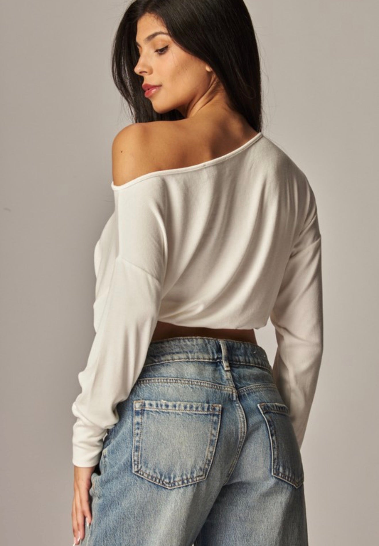 White Cloud Off Shoulder Top