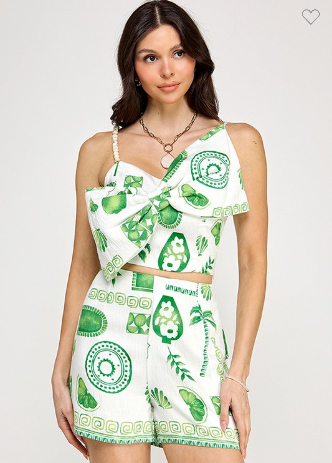 Green Palm Short set