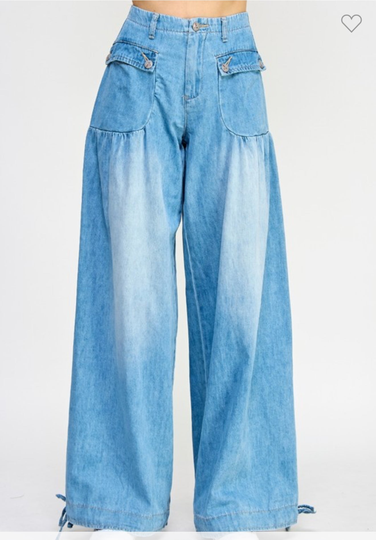 Light Wash Wide Denim