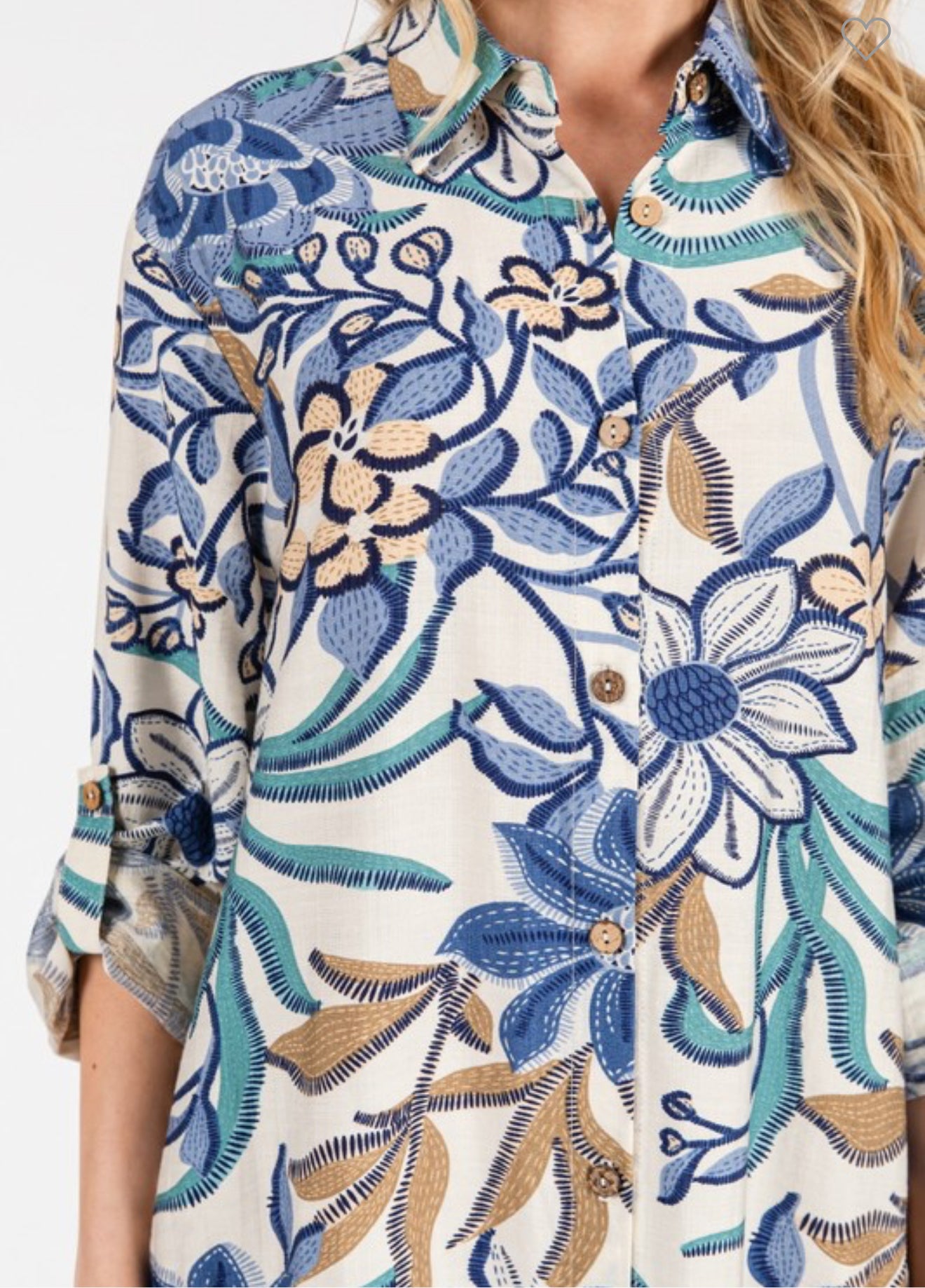 Blue Blossom Shirt Dress