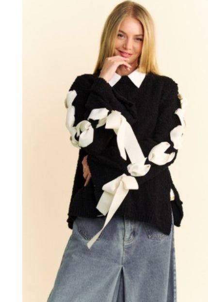 Comfy bow sleeves Sweater