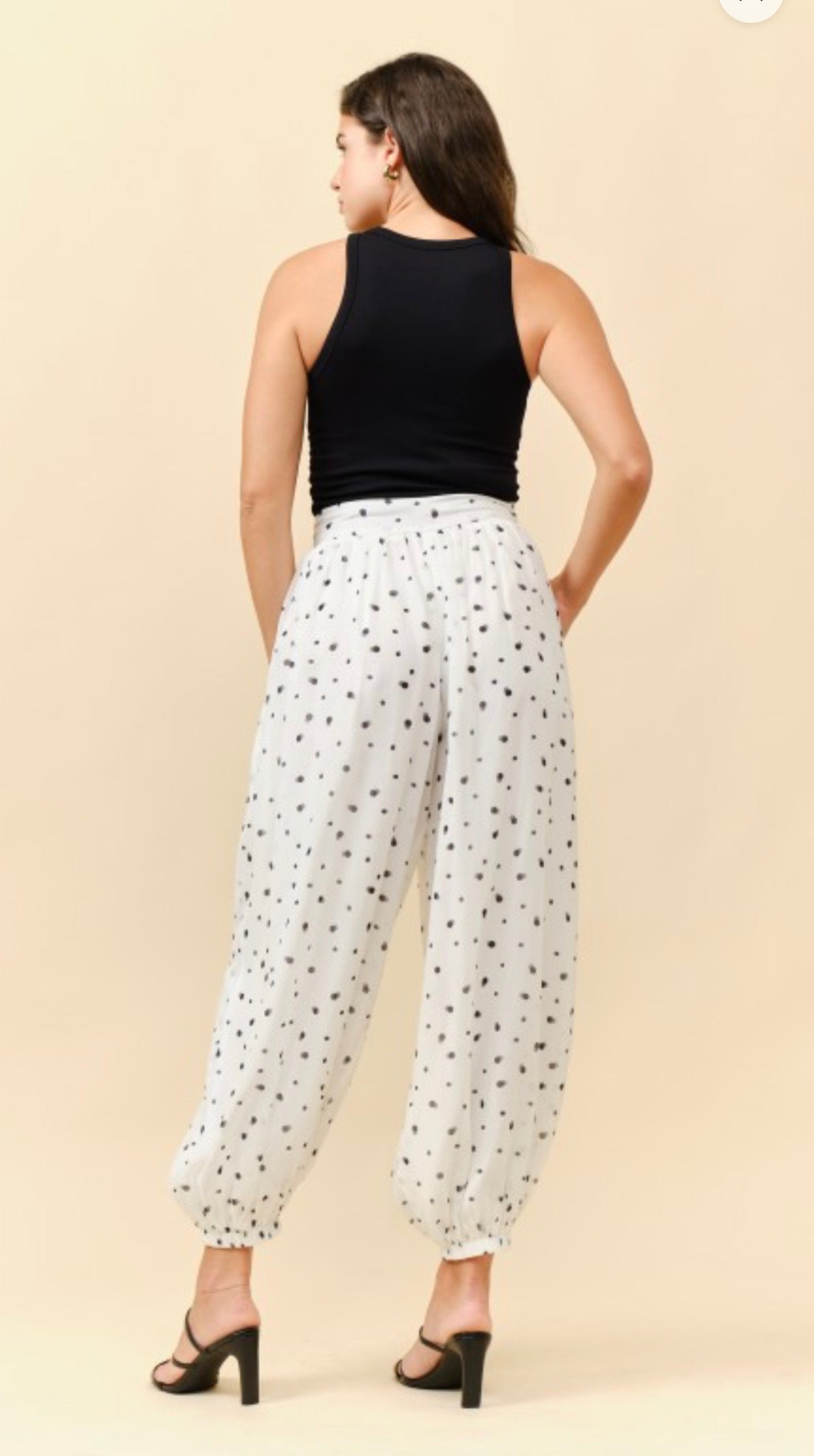 Black Dots Balloon Pants