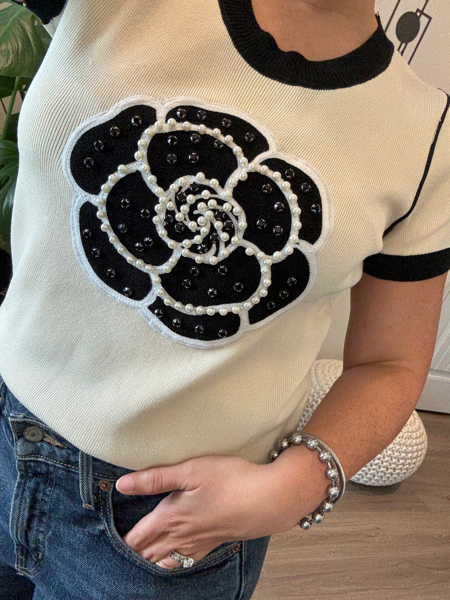 Beige Sweater Top
