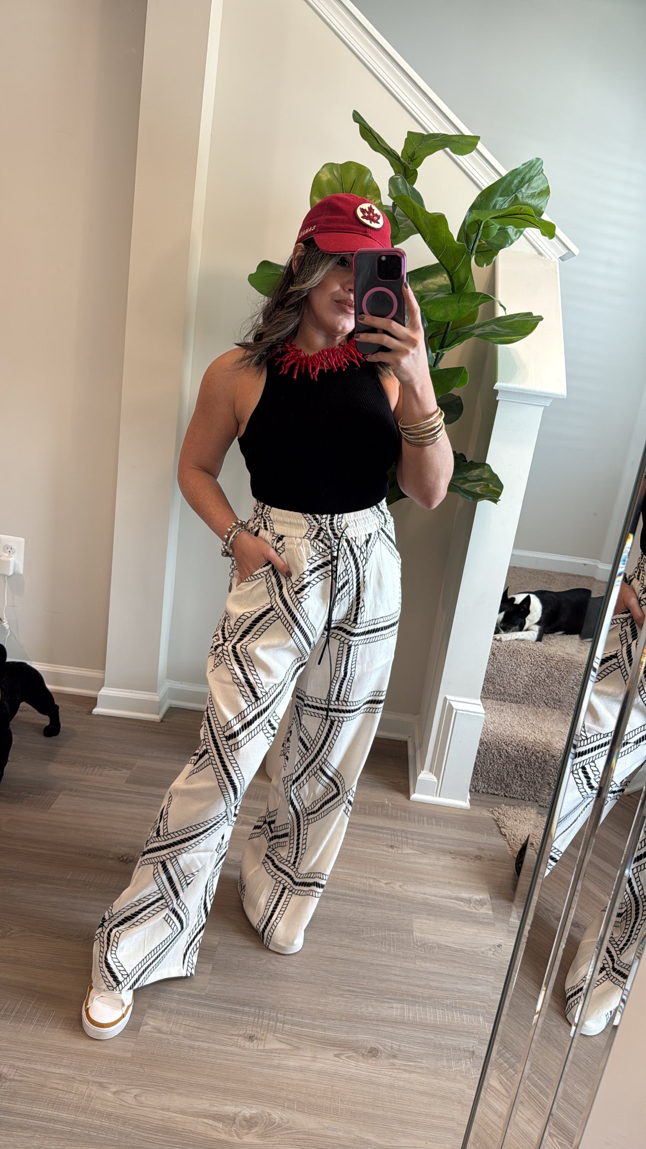 Linen Black Rope Pants