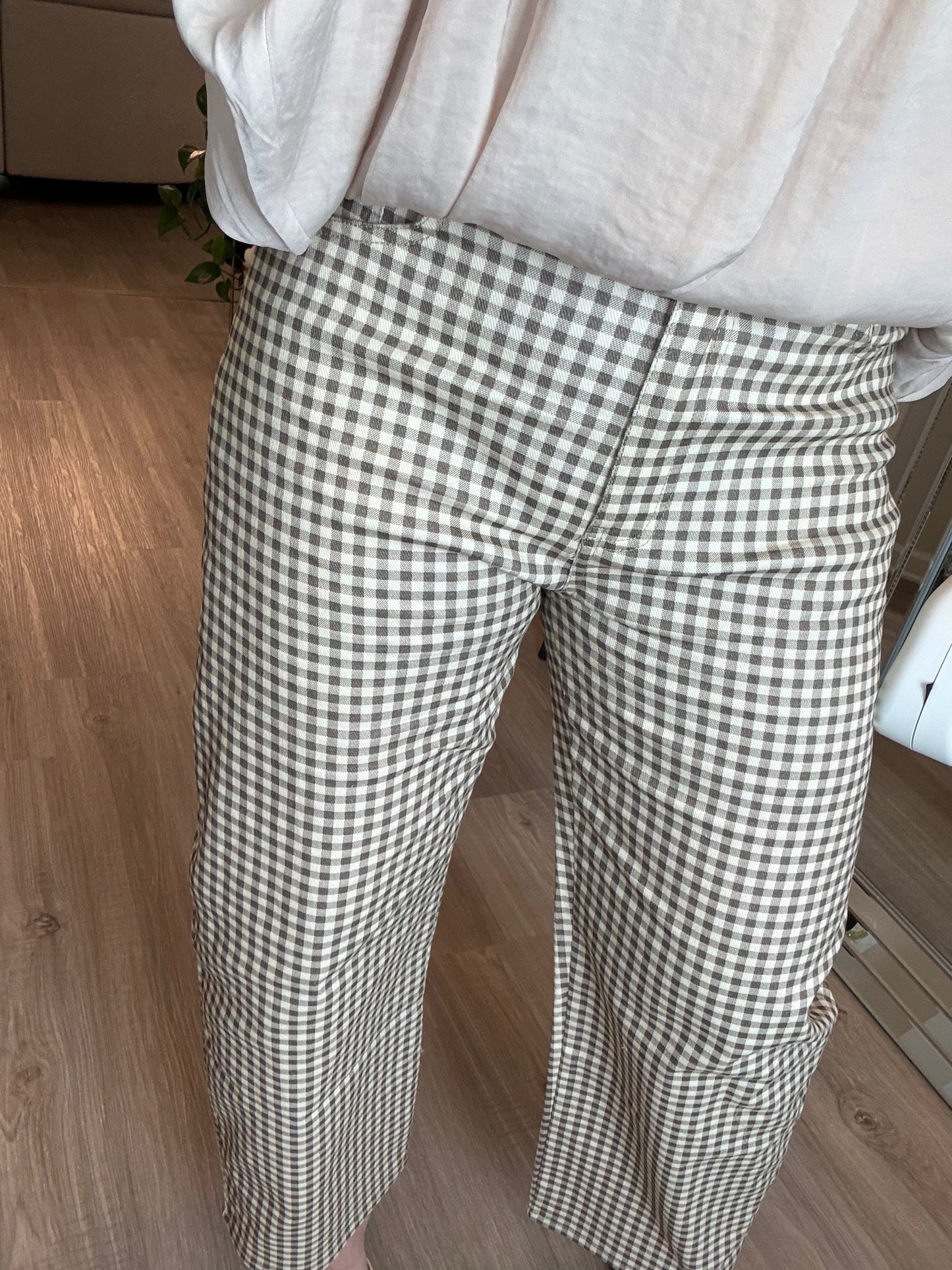 Latte Gingham Pants