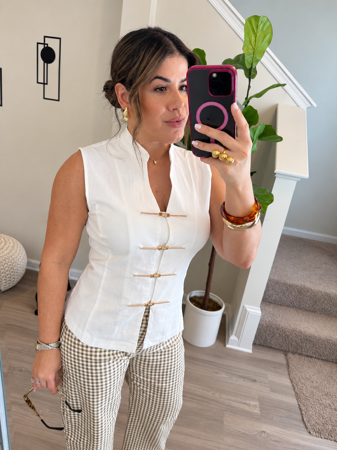 Gold Buckle Napoleon Top