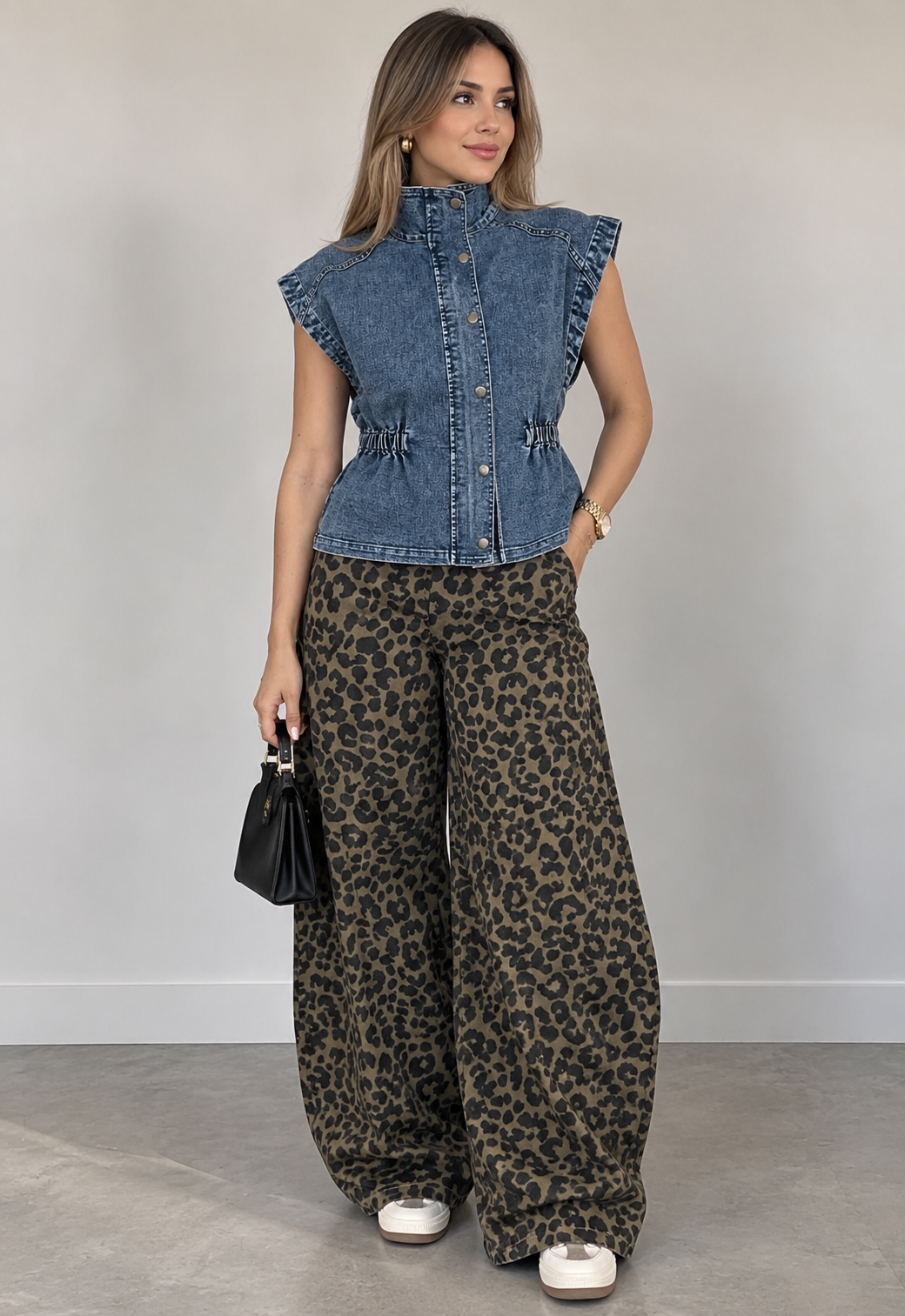 Leopard Barrel Pants