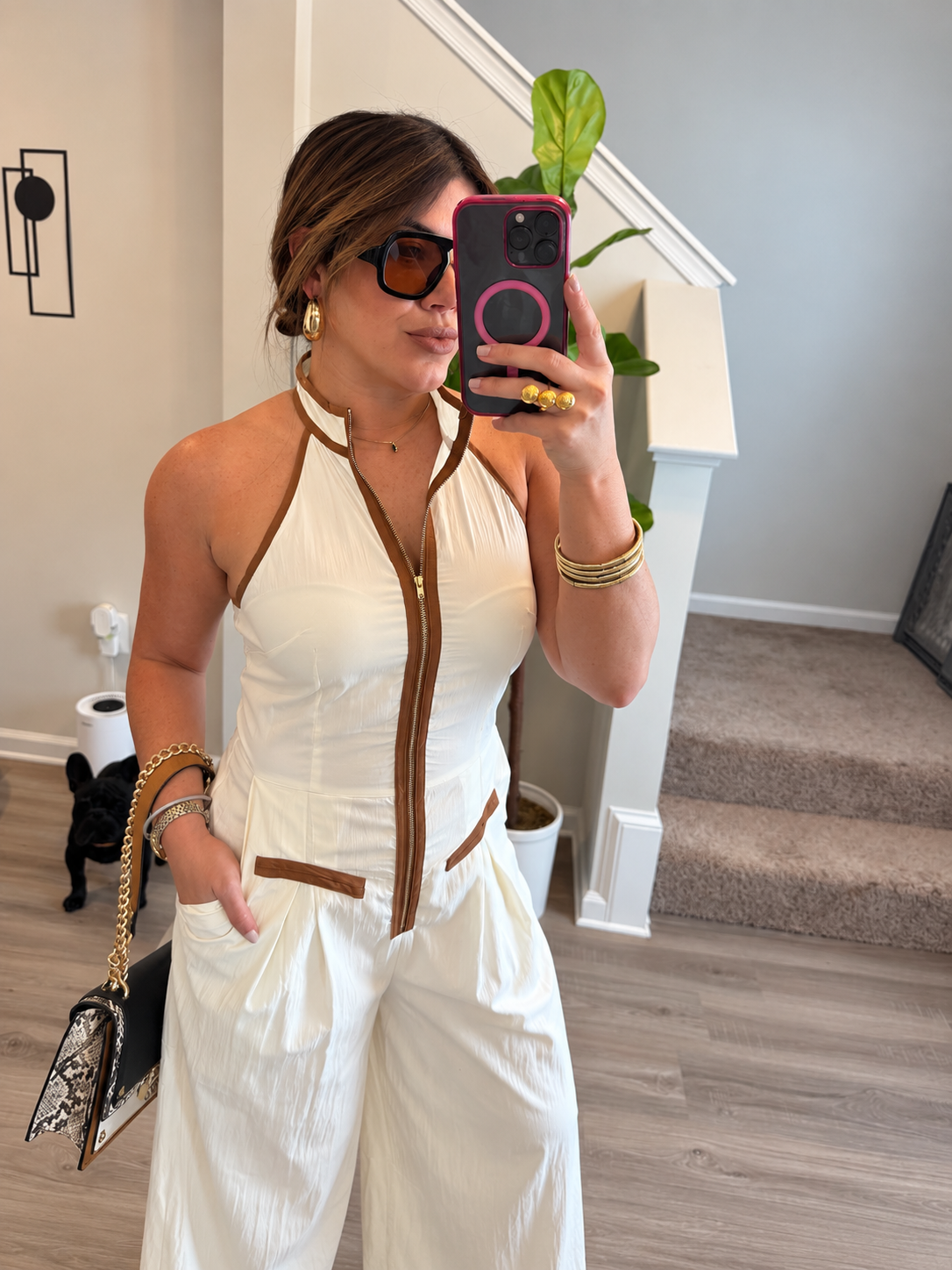 Camel Luxe Escape Jumpsuit