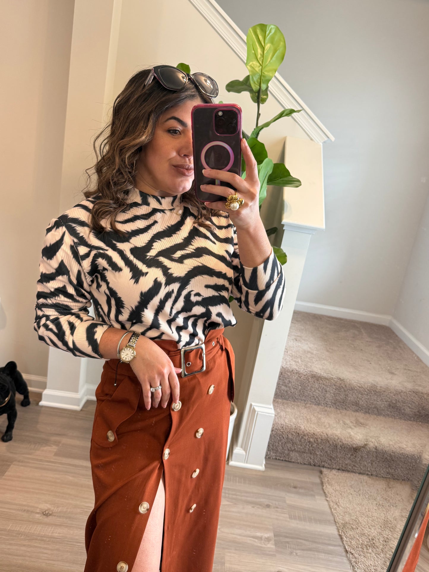 Zebra Print Top