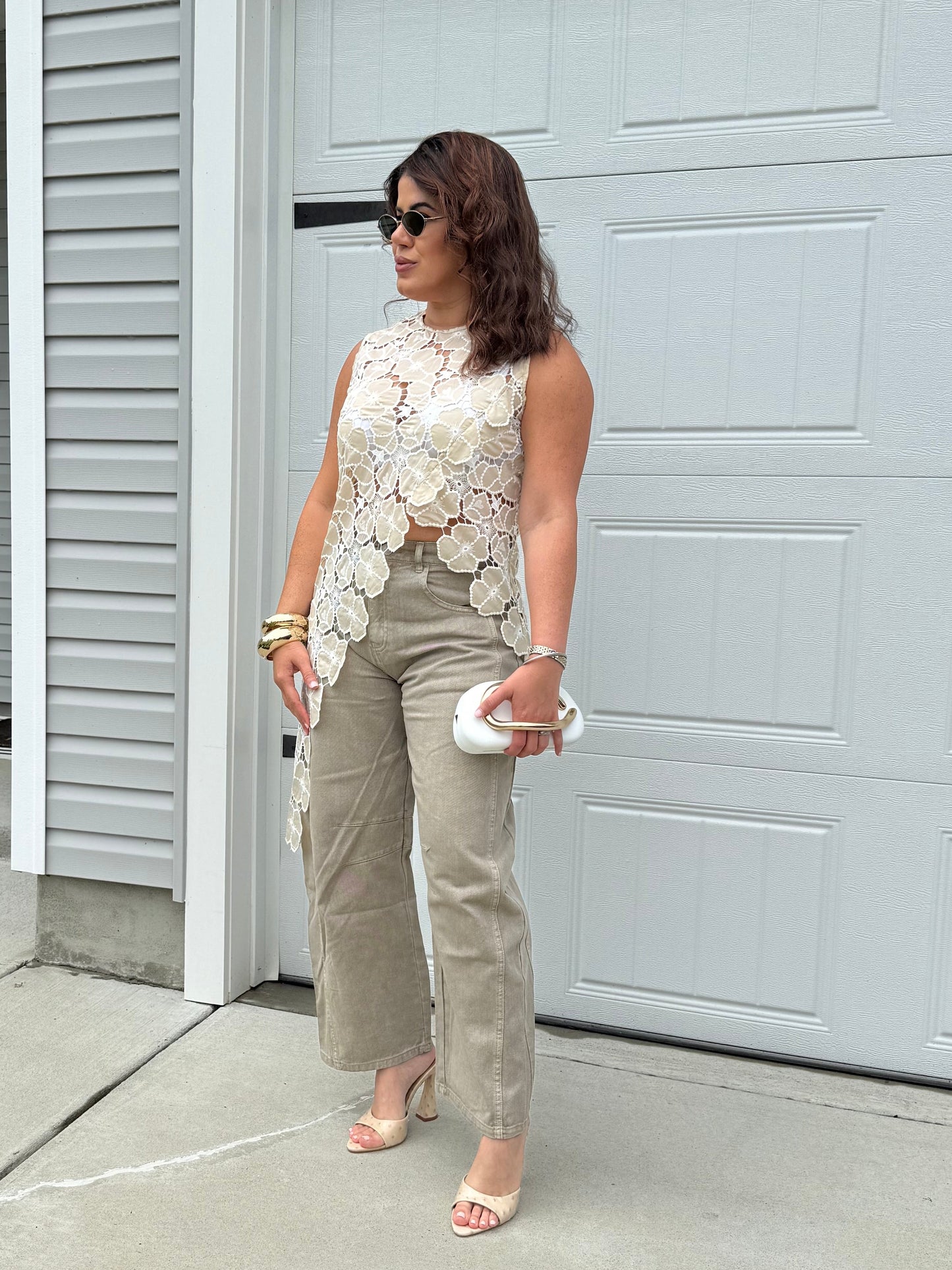 Stone Luxe Barrel Pants