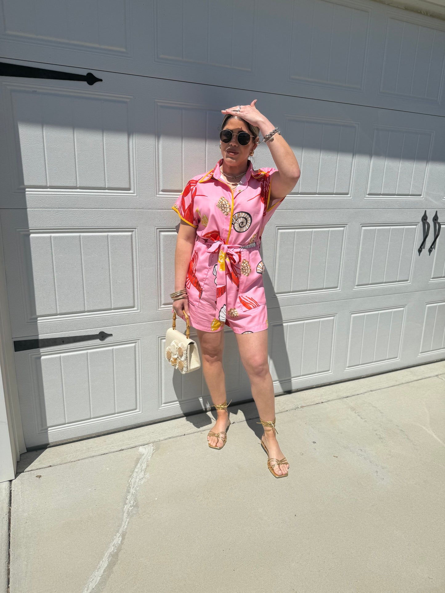 Pink Lobster Romper