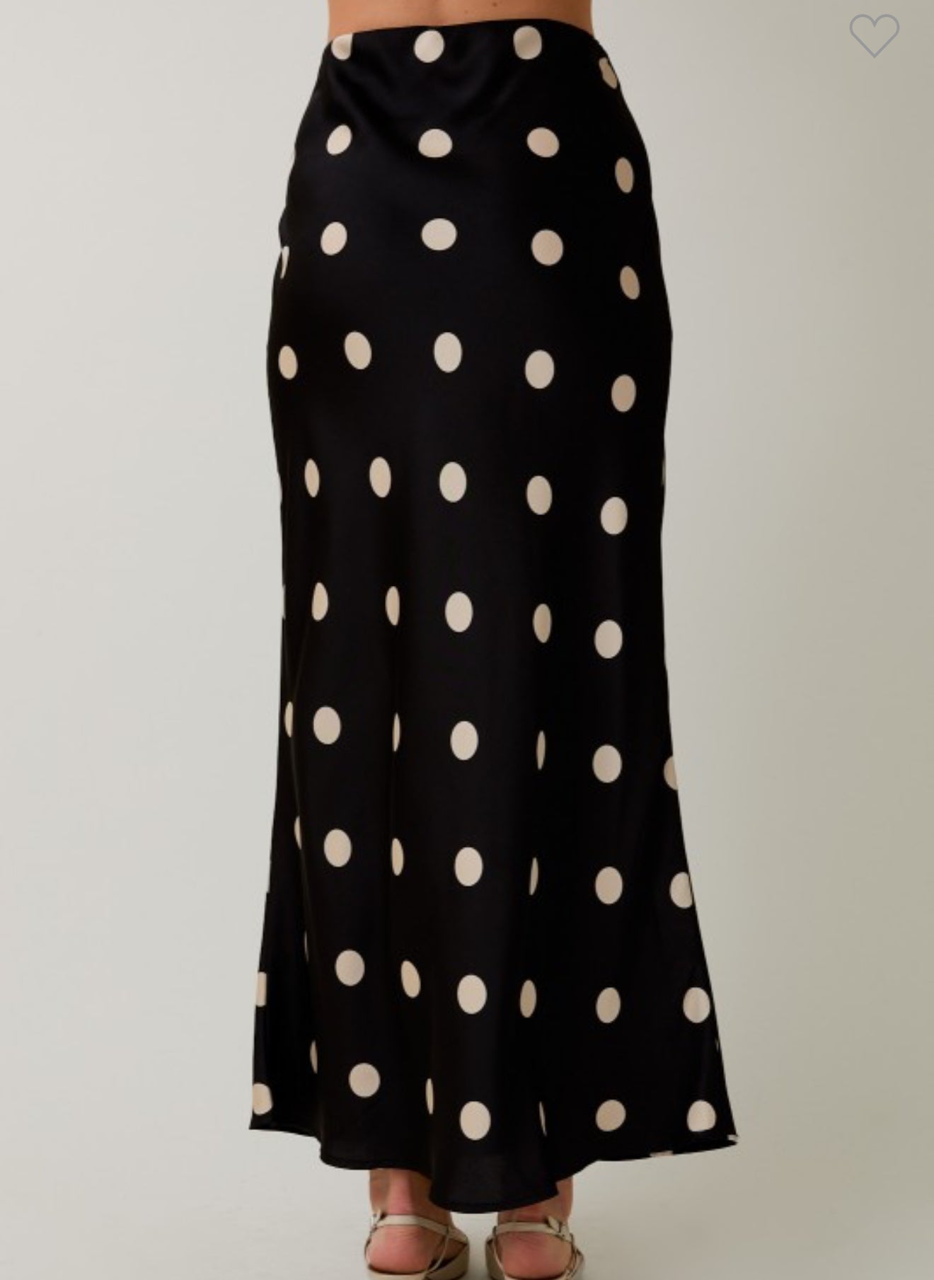 Black Cream Dots Skirt