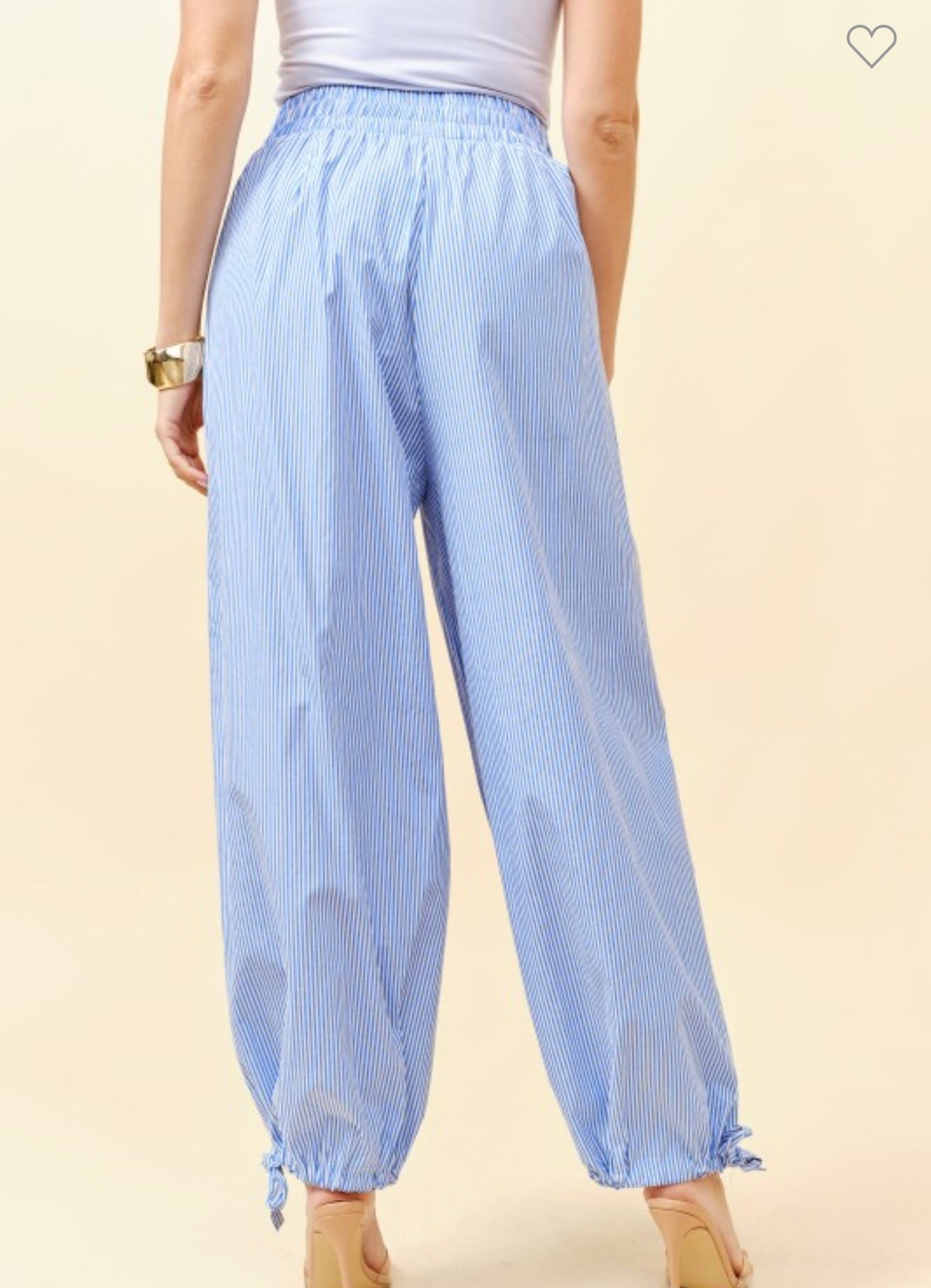 Blue Stripes Balloon Pants