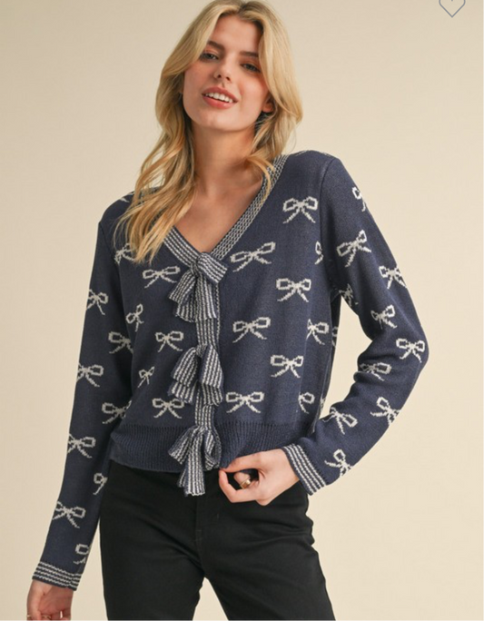 Blue Bows Cardigan