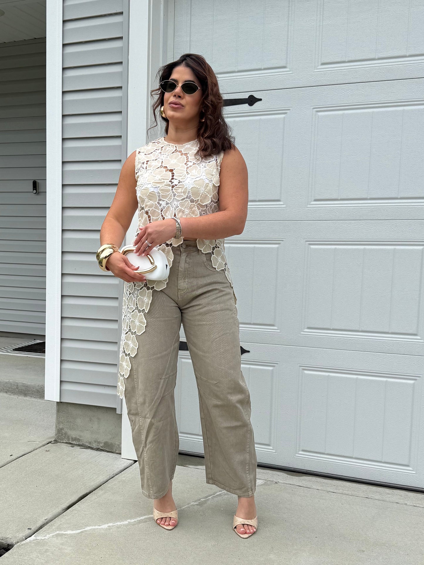 Stone Luxe Barrel Pants