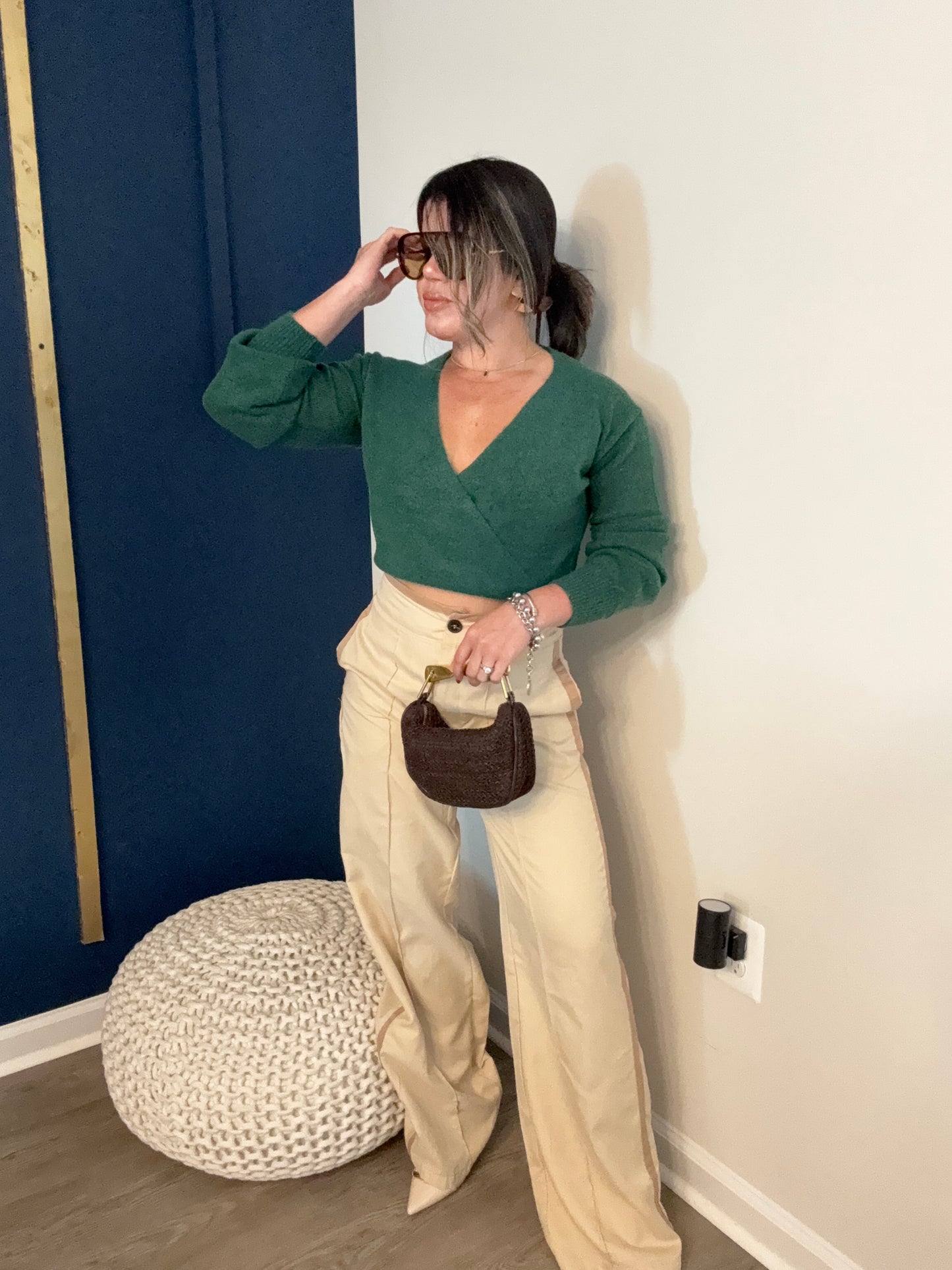 Forest Green Sweater Top