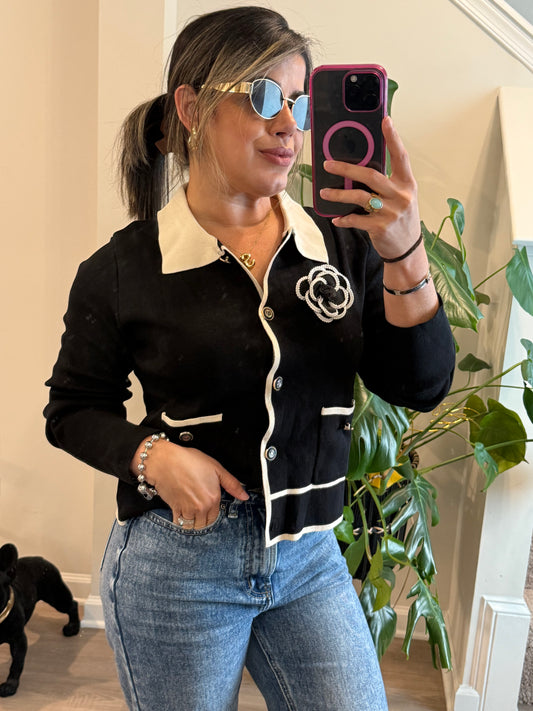 Chanel Flower Knit Sweater