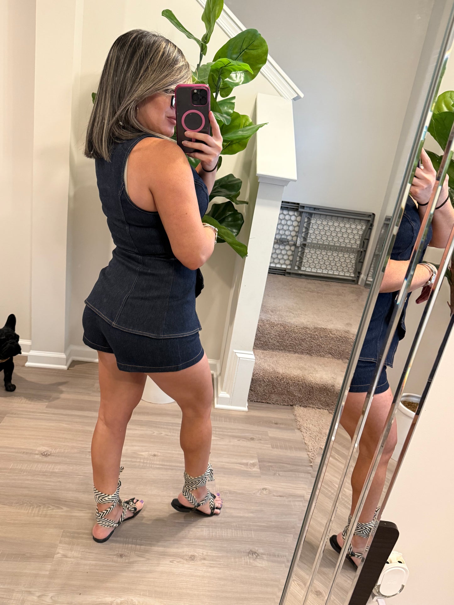 Denim Wrapped Romper