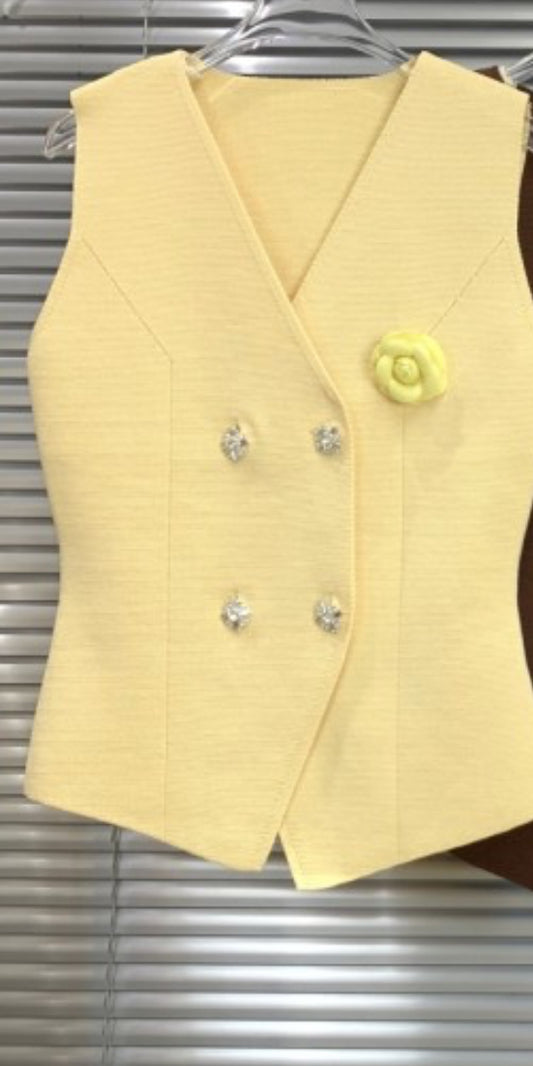Yellow Flower Vest