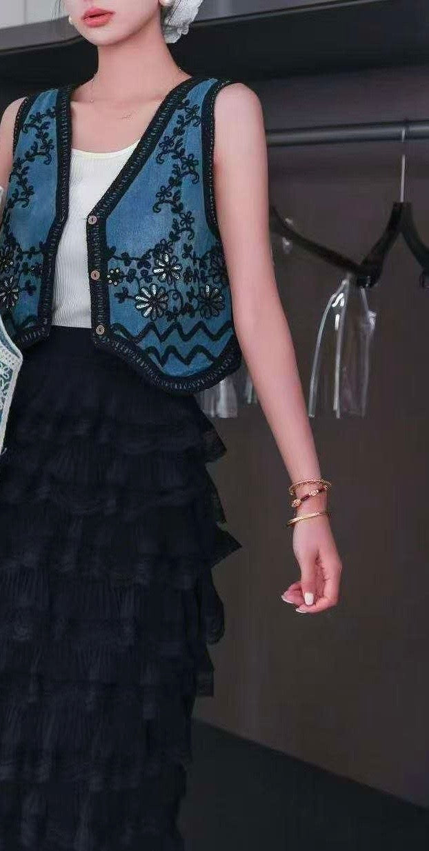 Black Crystal Vest