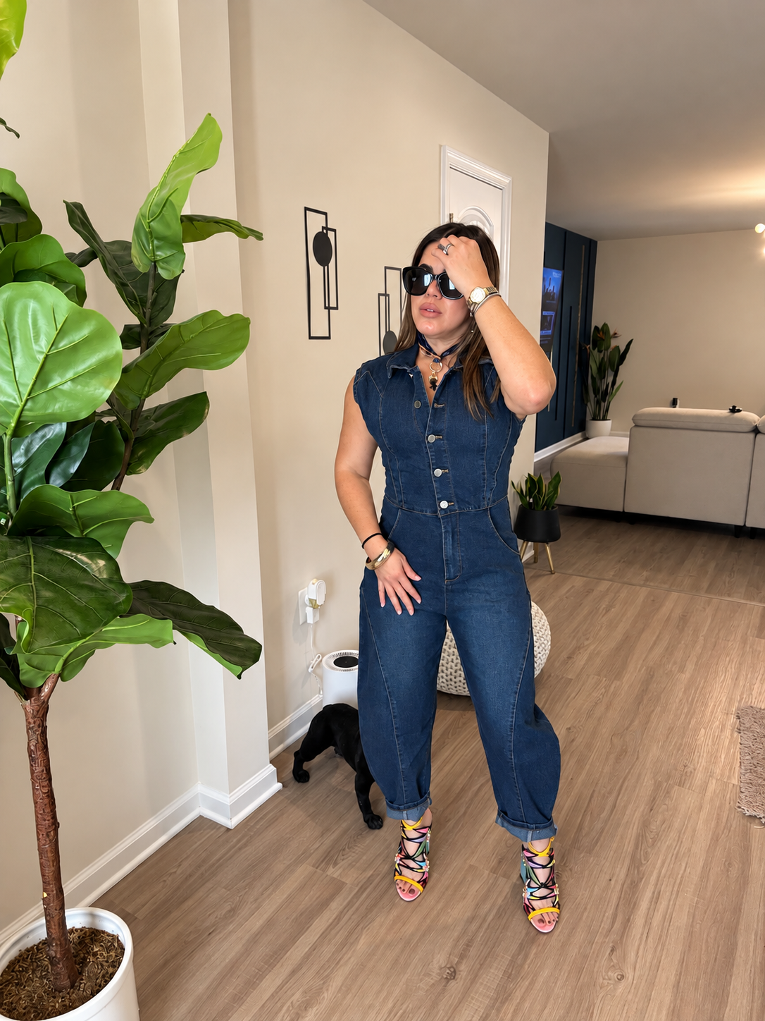 The Denim Affair Barrel Jumpsuit
