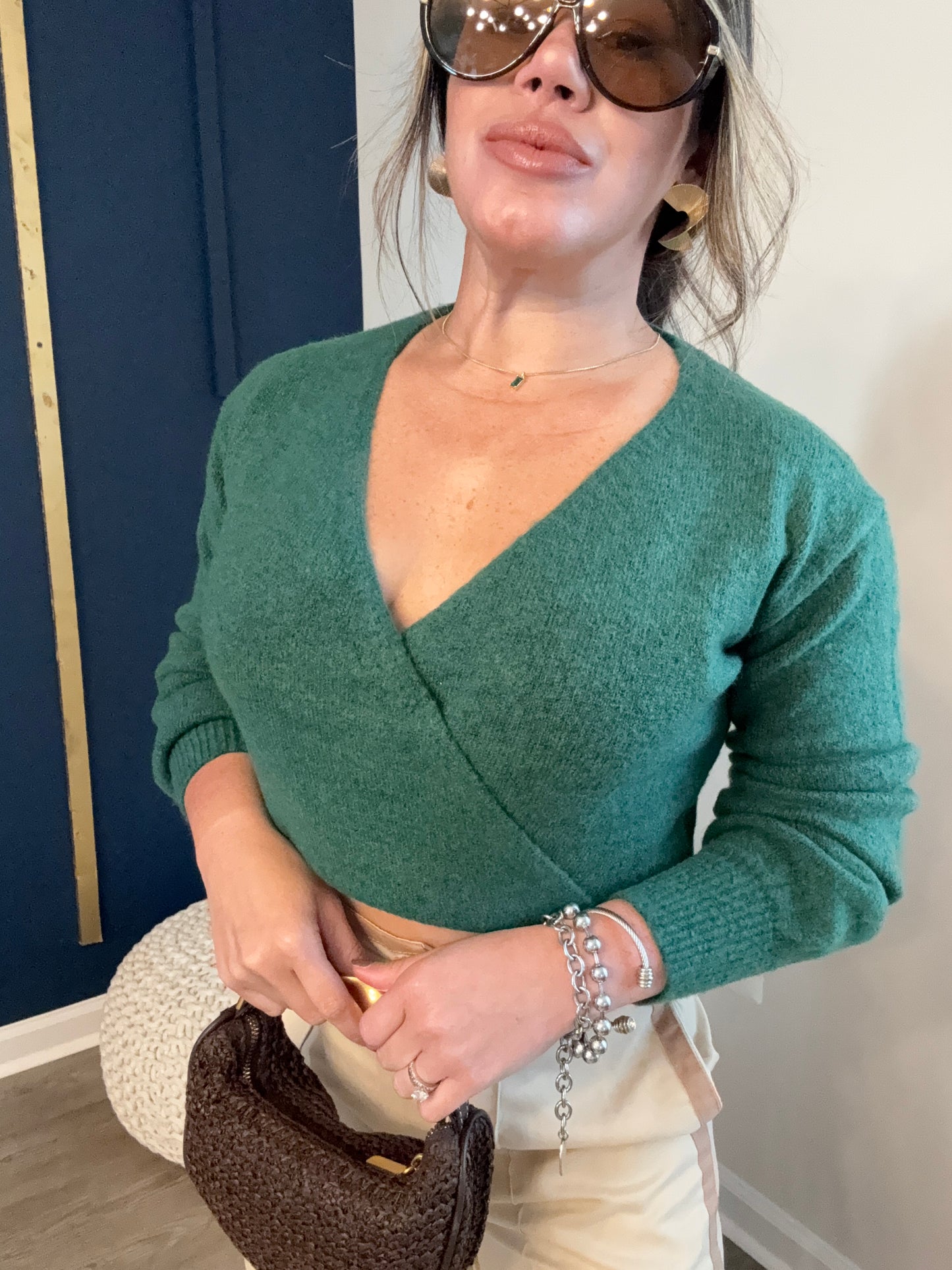 Forest Green Sweater Top