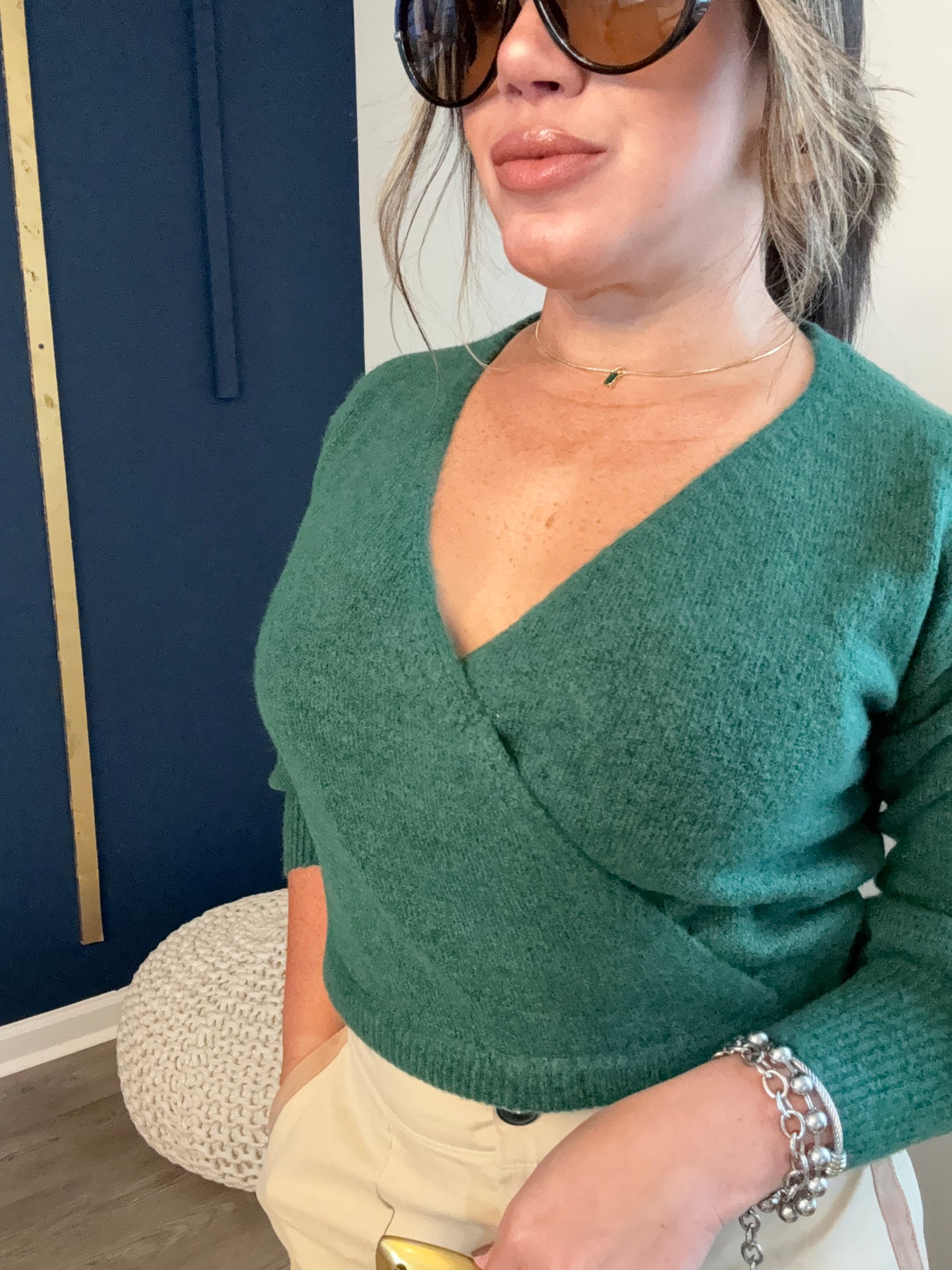 Forest Green Sweater Top